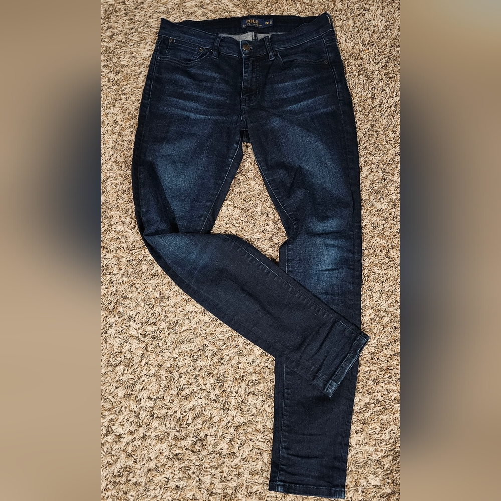 Polo Ralph Lauren size 29 straight leg skinny dark wash jeans